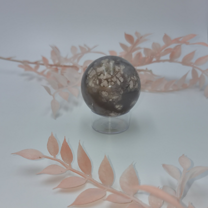 Druzy Flower Agate Crystal Sphere