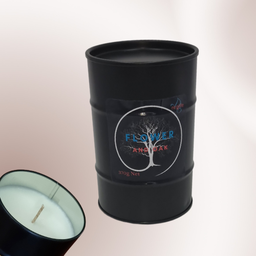 44 Gallon Drum Candle with Flower & Oak Fragrance Scent