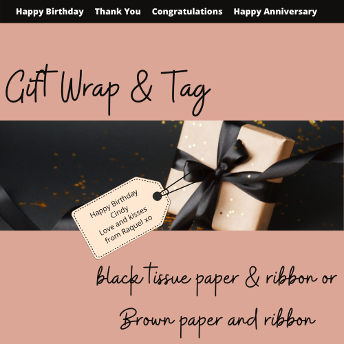 Gift Wrapping and Tag available