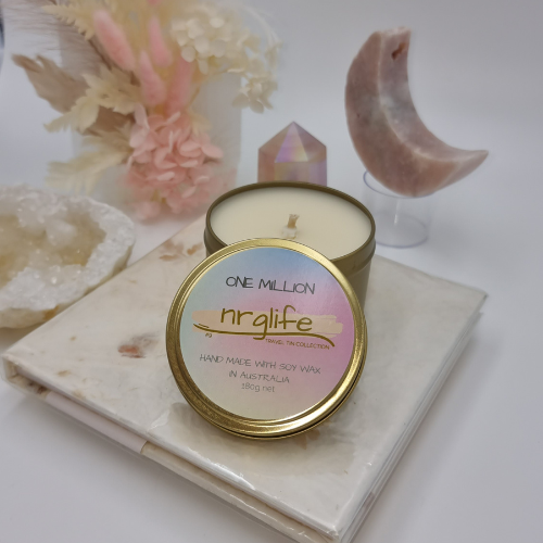 Inspired by One Million fragrance Gold Travel Tin Candle