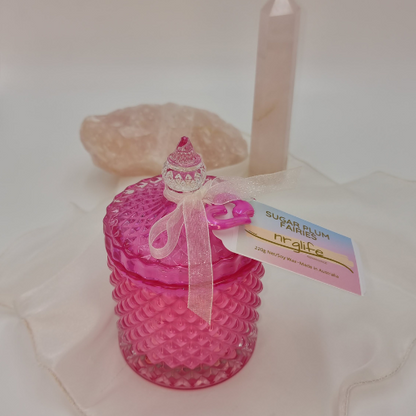 Pretty Pink Renaissance Jar Candle infused with Sugar Plum Fairies Fragrance