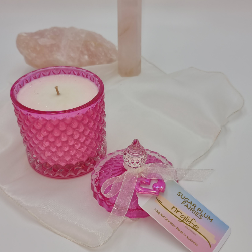 Pretty Pink Renaissance Jar Candle infused with Sugar Plum Fairies Fragrance